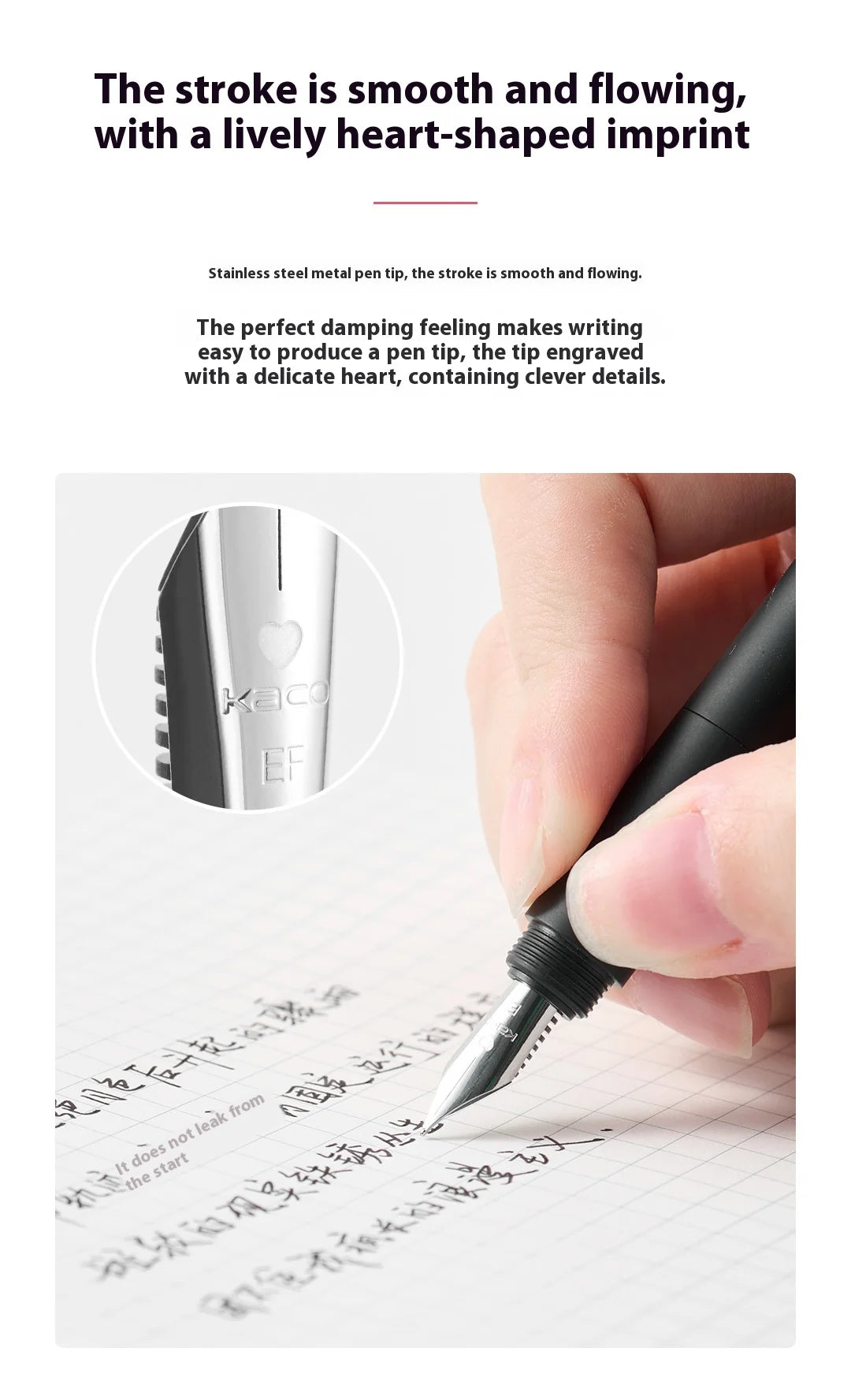 CowLost | product_id-kaco-first-love-fountain-pen-rotating-cap-ef-fine-nib-pocket-size-black-white-smooth-writing-calligraphy-gift |14