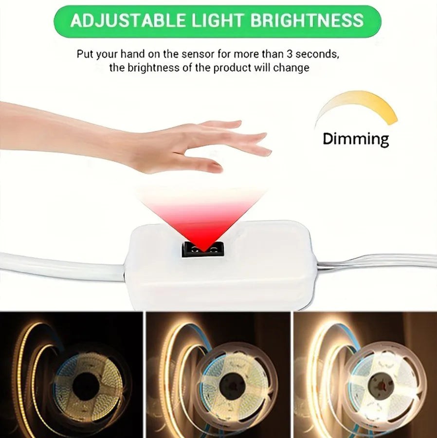 CowLost | light-ropes-strings-product_id-cob-led-strip-light-usb-5v-motion-sensor-ra90-dimmer-flexible-ribbon-tape-for-tv-mirror-backlight-decor |2