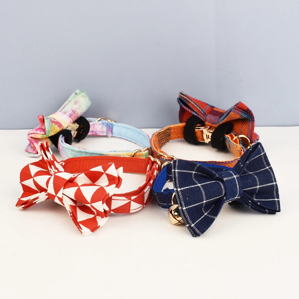 CowLost | cat-furniture-adjustable-cat-collar-with-bowknot-and-bell |2