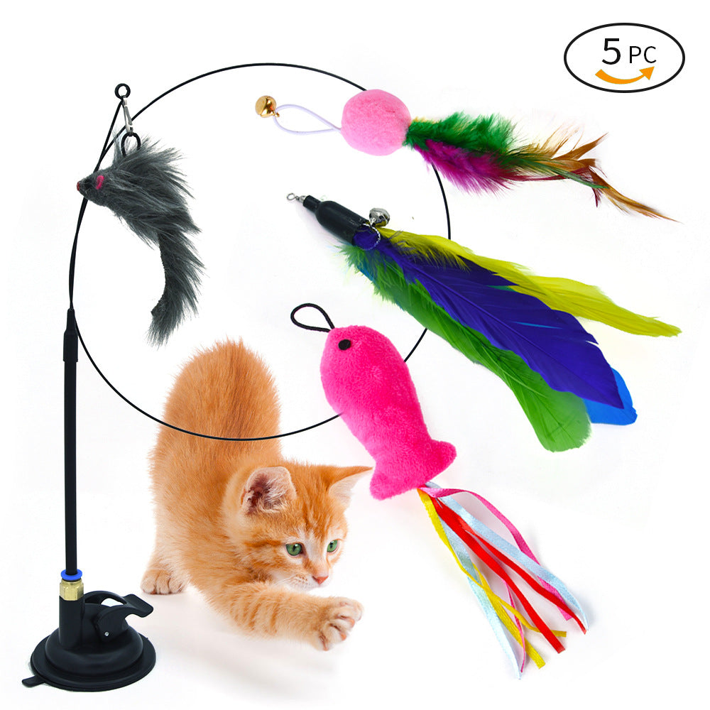 CowLost | cat-treats-handfree-interactive-cat-feather-wand-toy-with-suction-cup |8