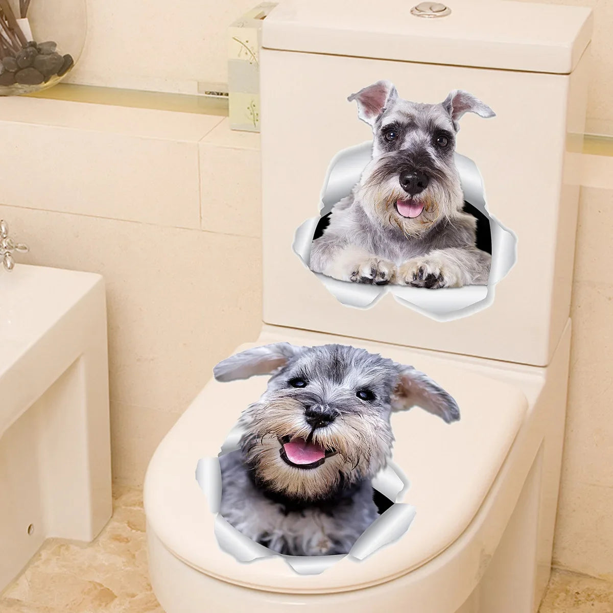 CowLost | 2pcs-diy-bathroom-sticker-bird-flower-design-for-bathroom |20