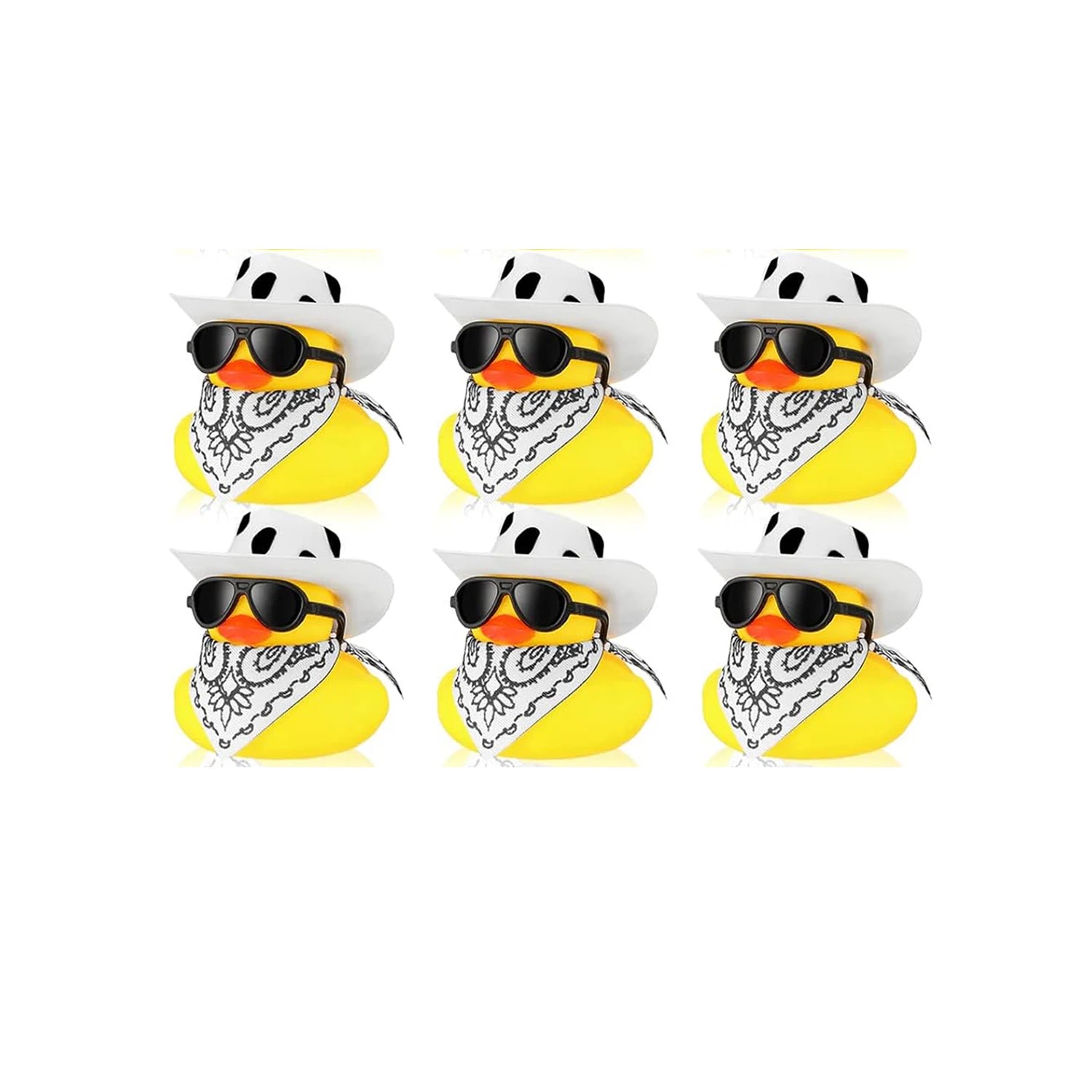 CowLost | product_id-6-pack-cowboy-rubber-ducks-with-hat-and-scarf-mini-party-favor-toys-for-shower-and-birthday |11