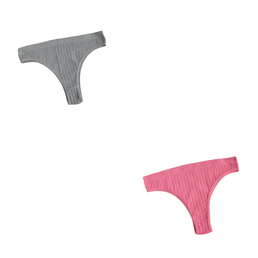 CowLost | product_id-2pcs-womens-seamless-low-rise-solid-briefs-m-xl |20
