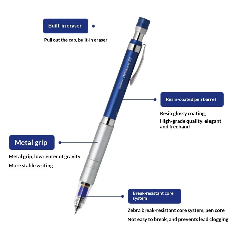 CowLost | product_id-zebra-delguard-ma86-0-5mm-mechanical-pencil-with-metal-grip-and-break-resistant-lead |4