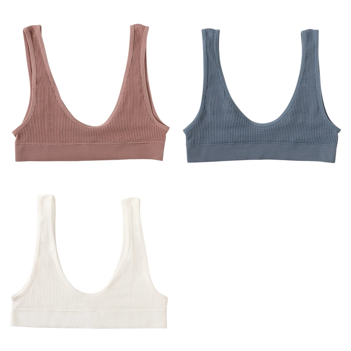 CowLost | product_id-3pcs-seamless-wireless-push-up-u-shape-bras-for-women-comfort-sport |37