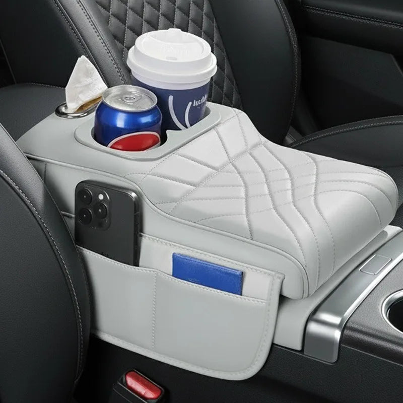 CowLost | product_id-car-armrest-cushion-with-2-side-pockets-2-cup-holders-tissue-box-cover |13