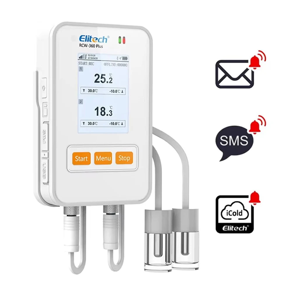 GPS RCW-360 Plus Temperature & Humidity Data Logger 100000 Sets 4G WiFi for Warehouse Monitoring