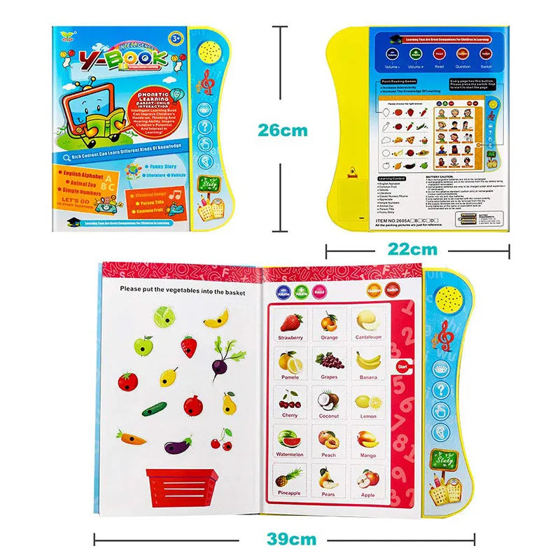 Children's Electronic Learning Book with Smart Pen Intercom for Ages 3-6