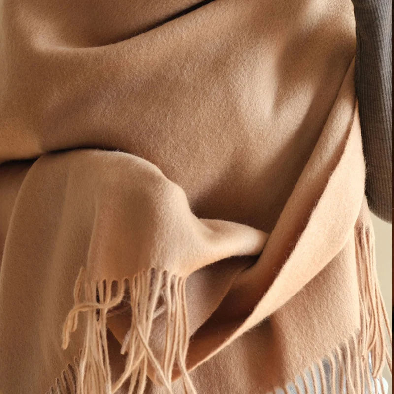 CowLost | wool-scarf-women-thick-cashmere-winter-scars |10