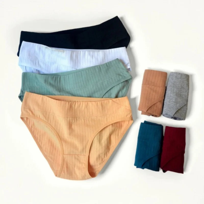 CowLost | product_id-seamless-cotton-low-waist-womens-briefs-breathable-solid-color-m-xl |1
