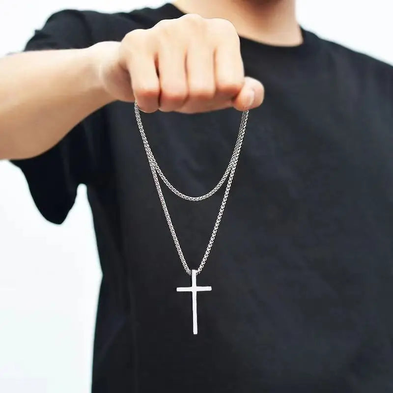 New Religion Christian Virgin Mary Jesus Cross Pendant Necklace Unisex 60/70CM