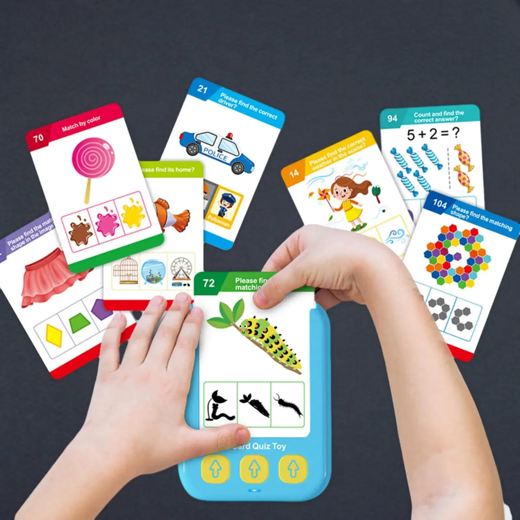 Talking Flash Cards Educational Toy for Kids Toddlers Ages 3-6 Easy Carry Classroom Learning