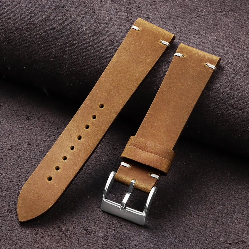 CowLost | product_id-genuine-calfskin-leather-watchband-18-24mm-brown-universal-sport-smartwatch-strap-replacement |1