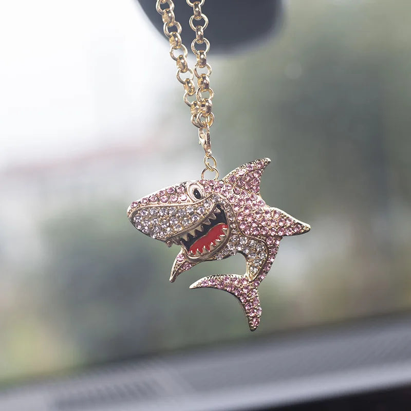 CowLost | product_id-alloy-shark-metal-car-rearview-mirror-pendant-hanging-ornament |8