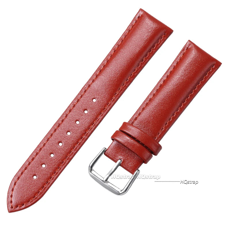 Universal Replacement Leather Watch Band Strap for Samsung Huawei 12-24mm Black Brown