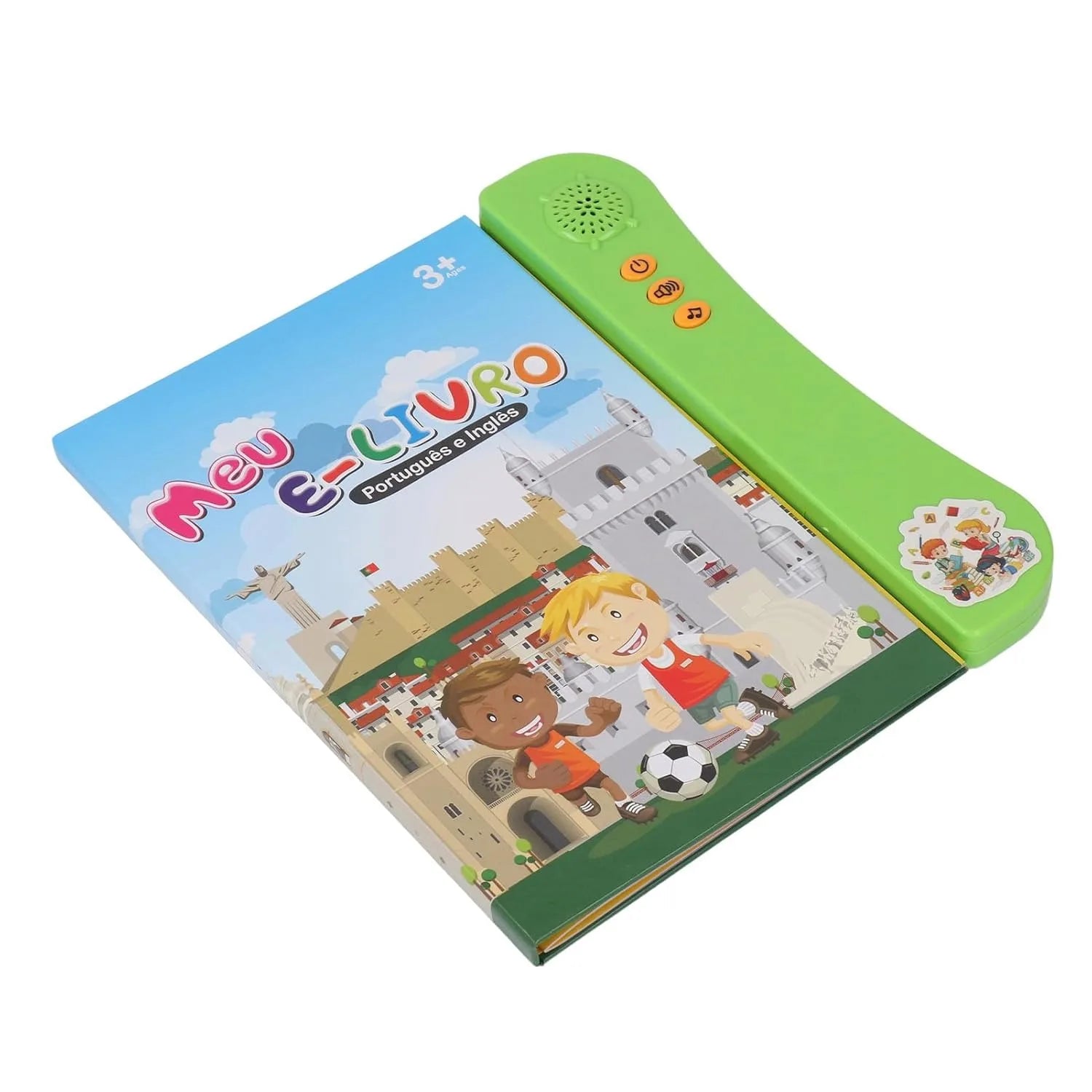 Portuguese English Bilingual Sound Book for Children Alphabet Numbers Animals Fruit Vegetables Educational