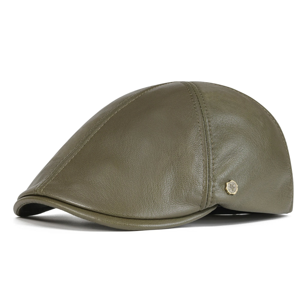 CowLost | voboom-leather-flat-cap-men-fall-winter-cabbies-hat |13