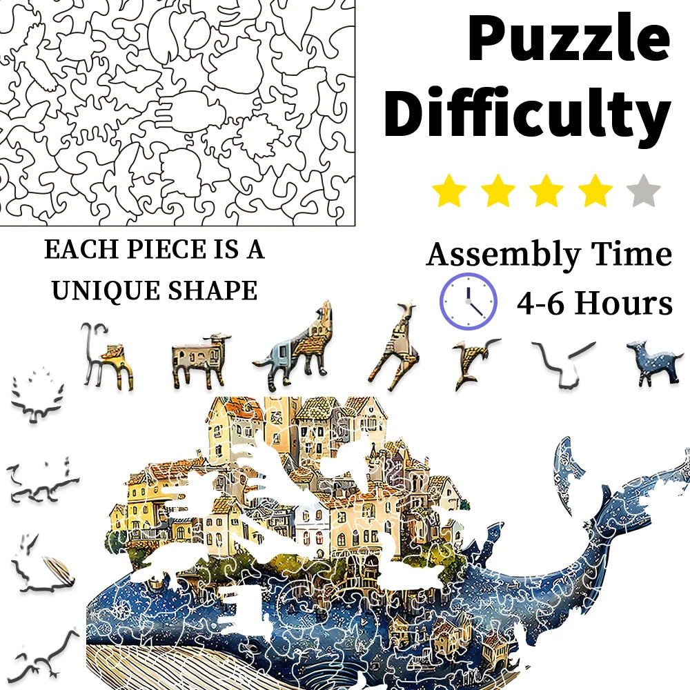 CowLost | product_id-artisan-whale-castle-wooden-jigsaw-puzzle-handcrafted-animal-village-intermediate-portable-marine-wall-art-game |5