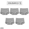 CowLost | product_id-fallsweet-5pcs-plus-size-womens-cotton-seamless-plaid-briefs-high-elastic-underwear |9