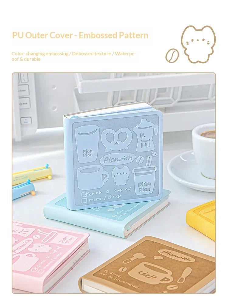 CowLost | product_id-planwith-coffee-theme-kawaii-mini-memo-pad-thick-blank-pages-for-journaling-sketching-to-do-lists |12
