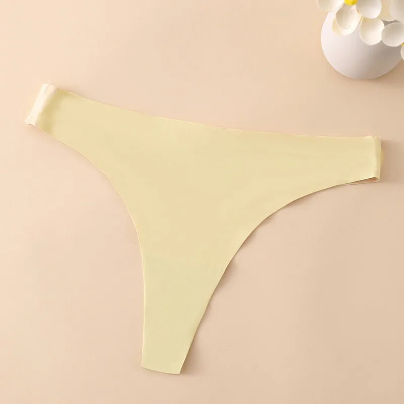 CowLost | product_id-seamless-women-s-ice-silk-breathable-thong-g-string-solid-color-lingerie |10