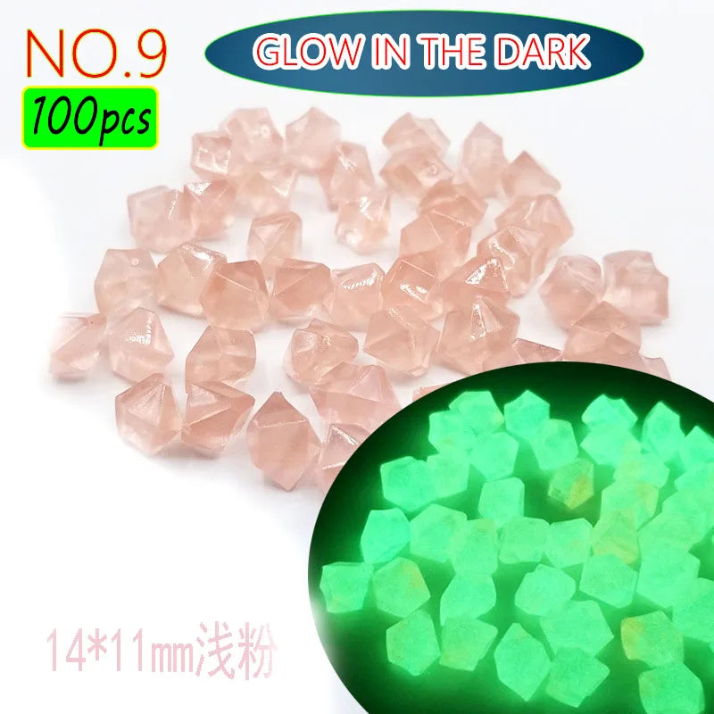 100pcs 14x11mm Dark Pebbles Glow Fish Garden Stone Aquarium Decoration