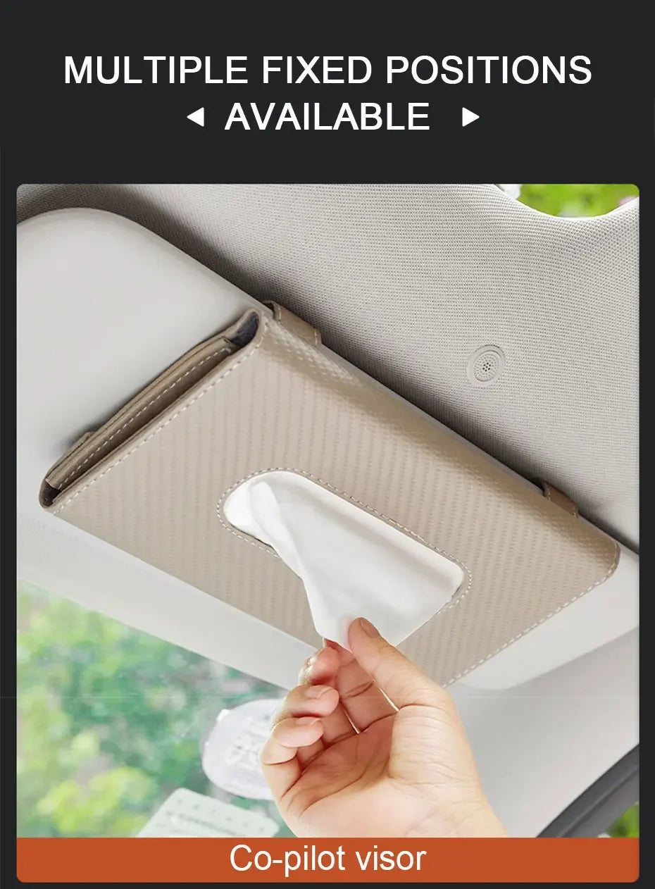 CowLost | tissue-paper-product_id-universal-car-sun-visor-tissue-box-storage-bag-carbon-fiber-sunshade-plate |9