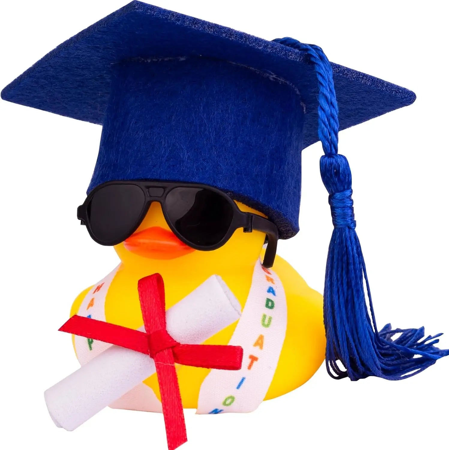CowLost | product_id-graduation-rubber-duck-car-ornament-set-with-mini-hat-and-glasses |12