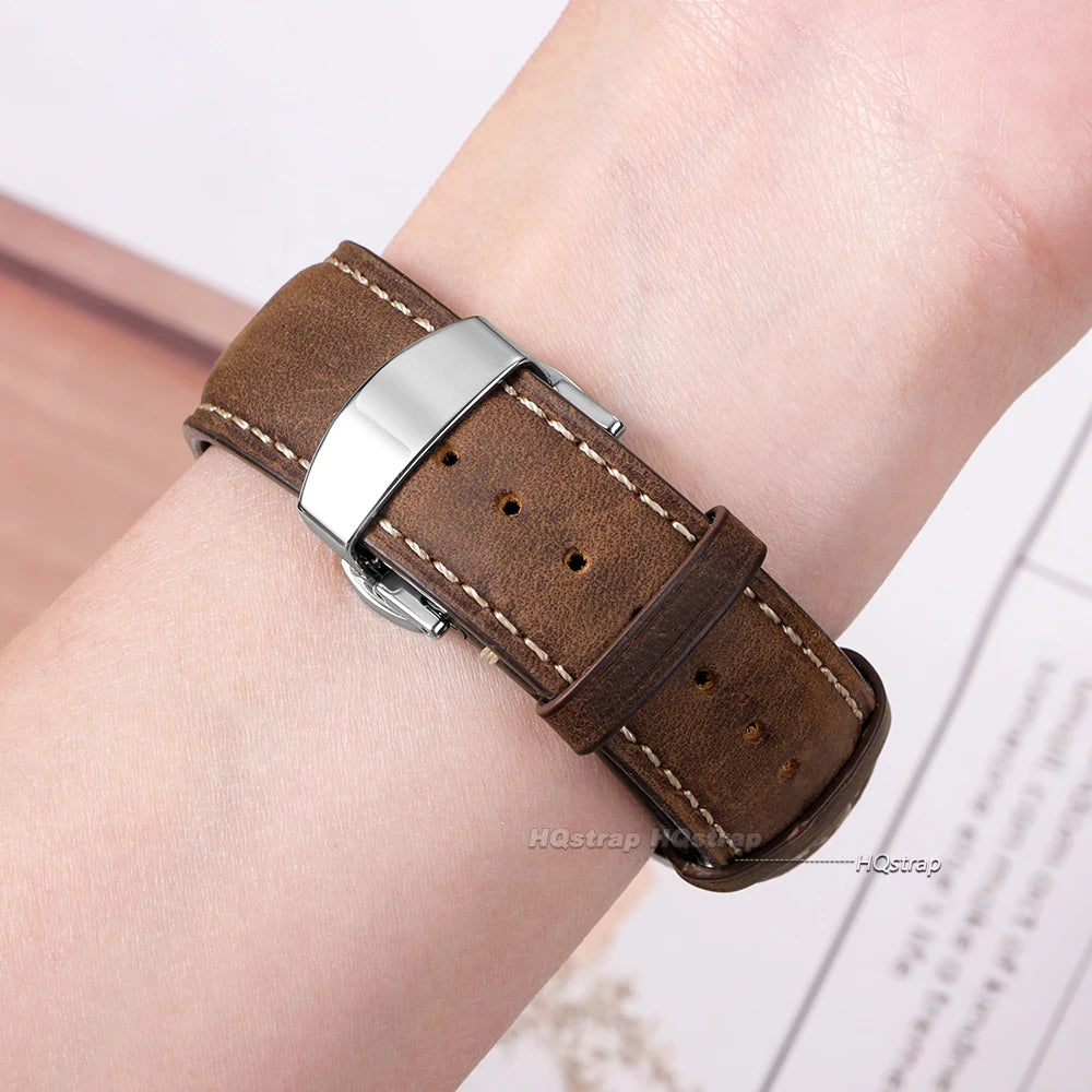 CowLost | product_id-vintage-leather-quick-release-watch-band-for-seiko-16-24mm-with-butterfly-buckle |5