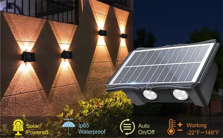 CowLost | product_id-solar-waterproof-led-wall-light-outdoor-high-brightness-up-down-garden-light |7