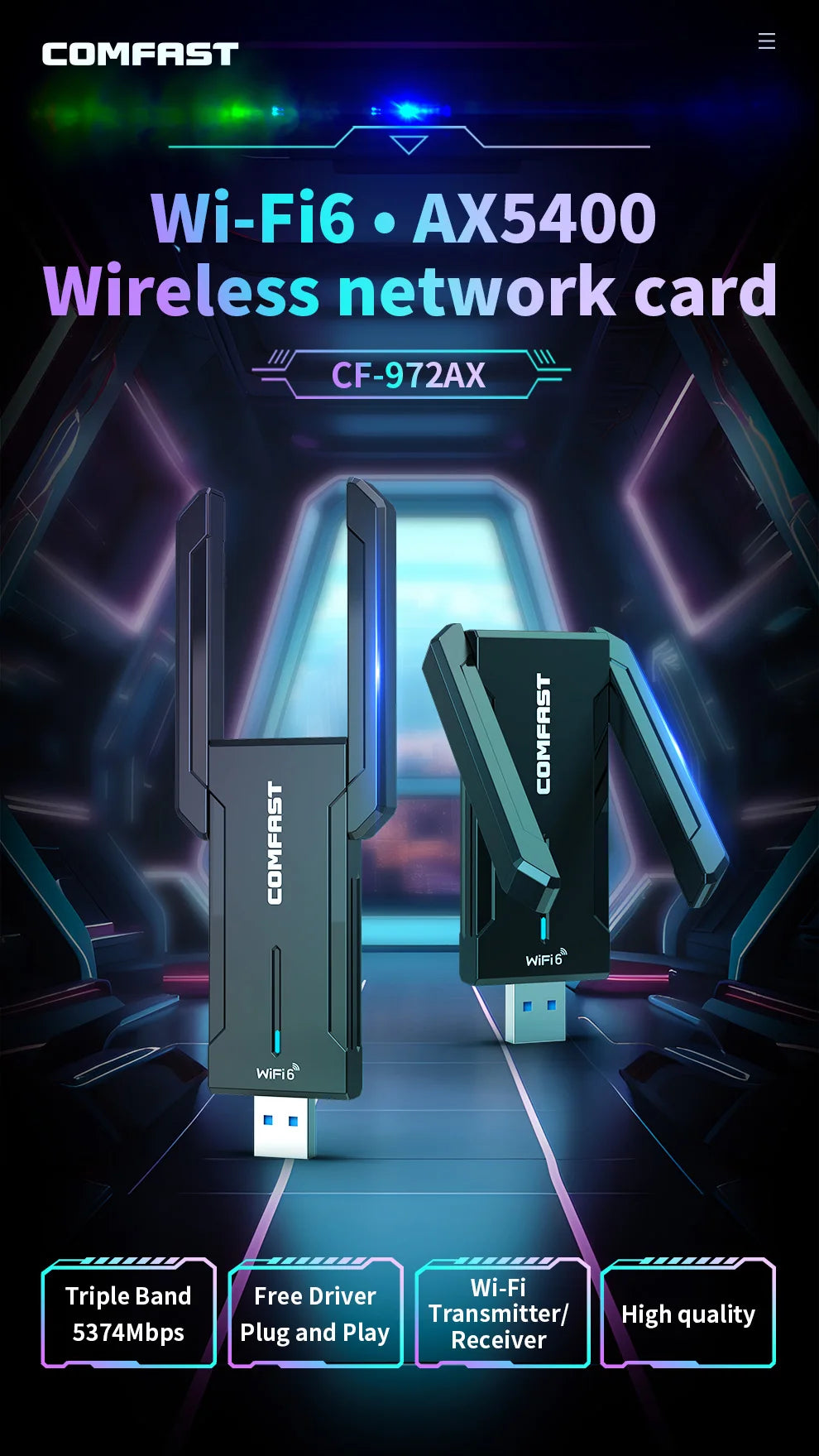 CowLost | comfast-usb-wifi-6-adapter-2-4g-5g-6g-5374mbps-usb3-0-wireless-adaptador |21