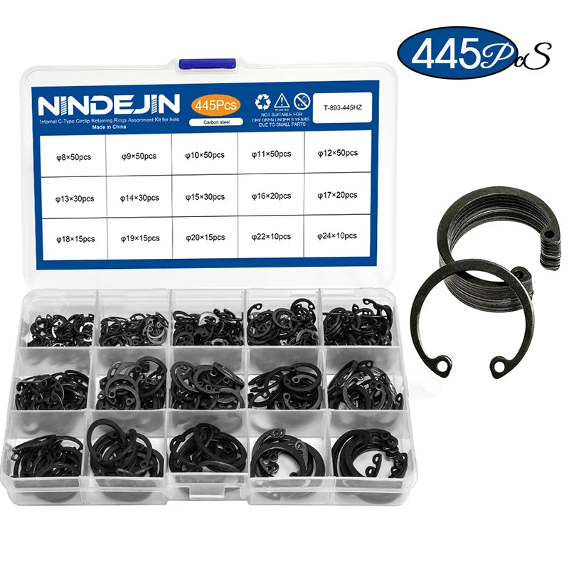 CowLost | nindejin-c-type-internal-circlip-retaining-rings-assortment-kit-for-hole-stainless-steel |19