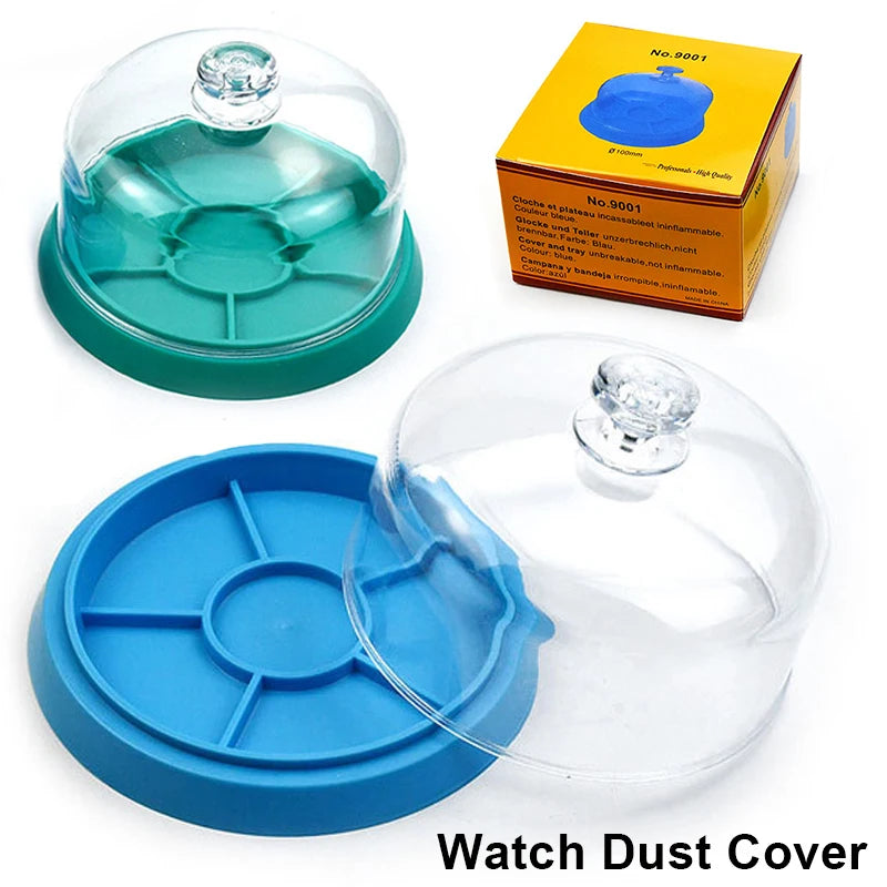 CowLost | watch-movement-dust-cover-watch-parts-holder-tray-parts-protector-moistureproof-anti-dust-covers-storage-box-for-watchmakers |1