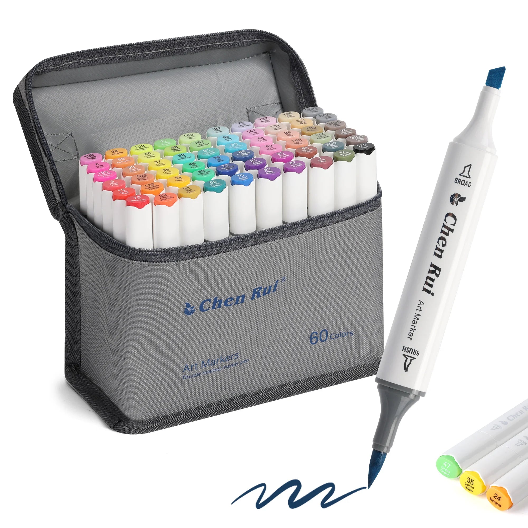 CowLost | product_id-chen-rui-168-color-dual-tip-permanent-art-markers-with-brush-chisel-tips |9