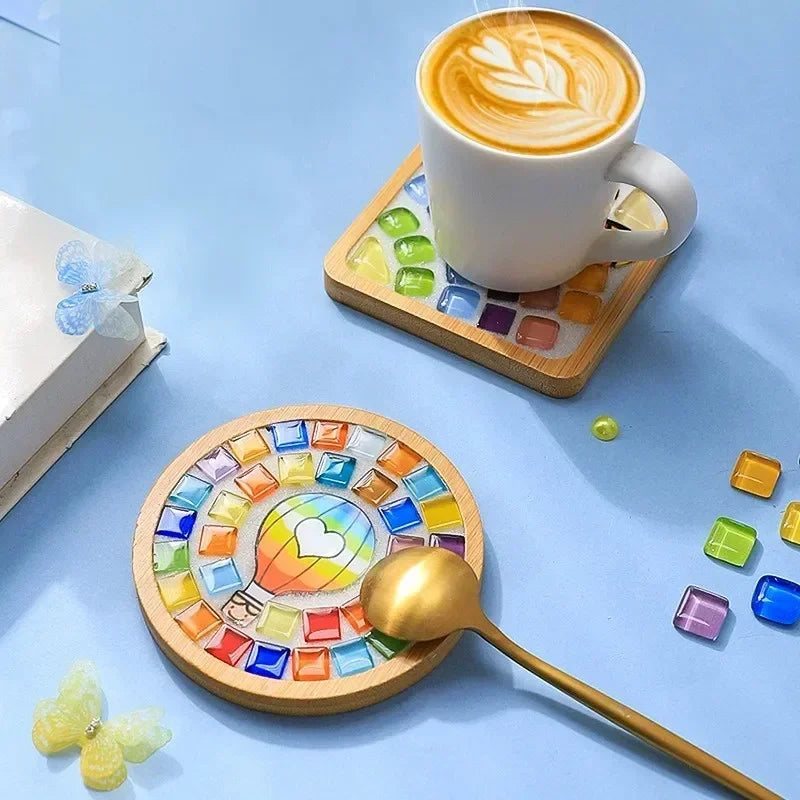 CowLost | product_id-handmade-diy-mosaic-bamboo-cup-mat-coaster-heart-square-parent-child-educational-toy |5