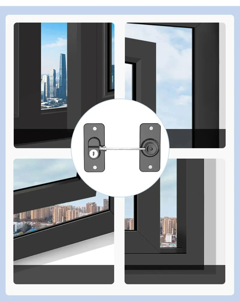CowLost | home-baby-safety-refrigerator-locks-anti-fall-limit-windows-lock |12