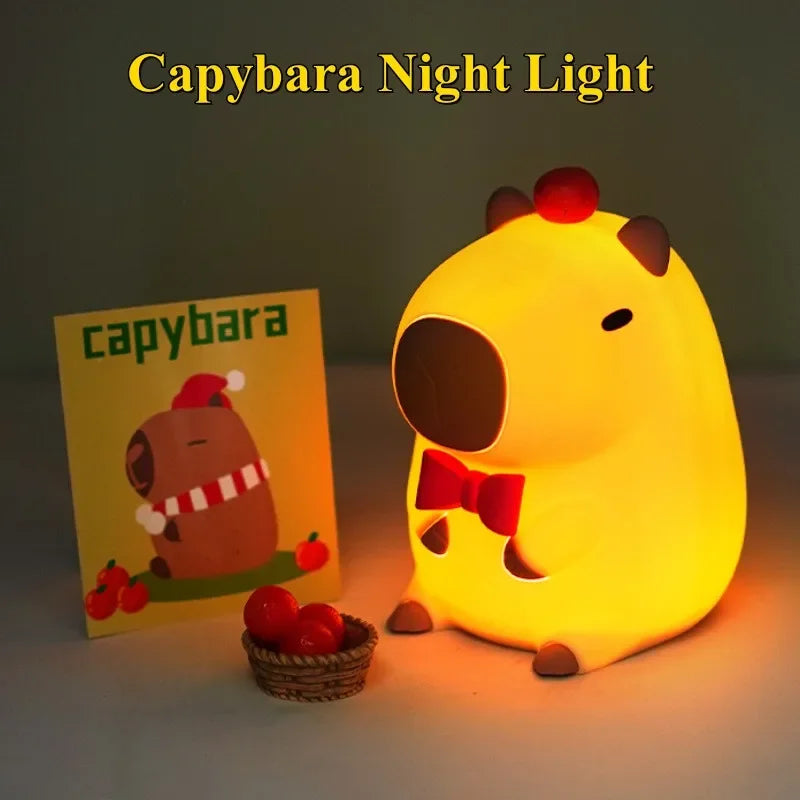 CowLost | product_id-cartoon-capybara-usb-rechargeable-silicone-night-light-with-dimming-and-timer |2