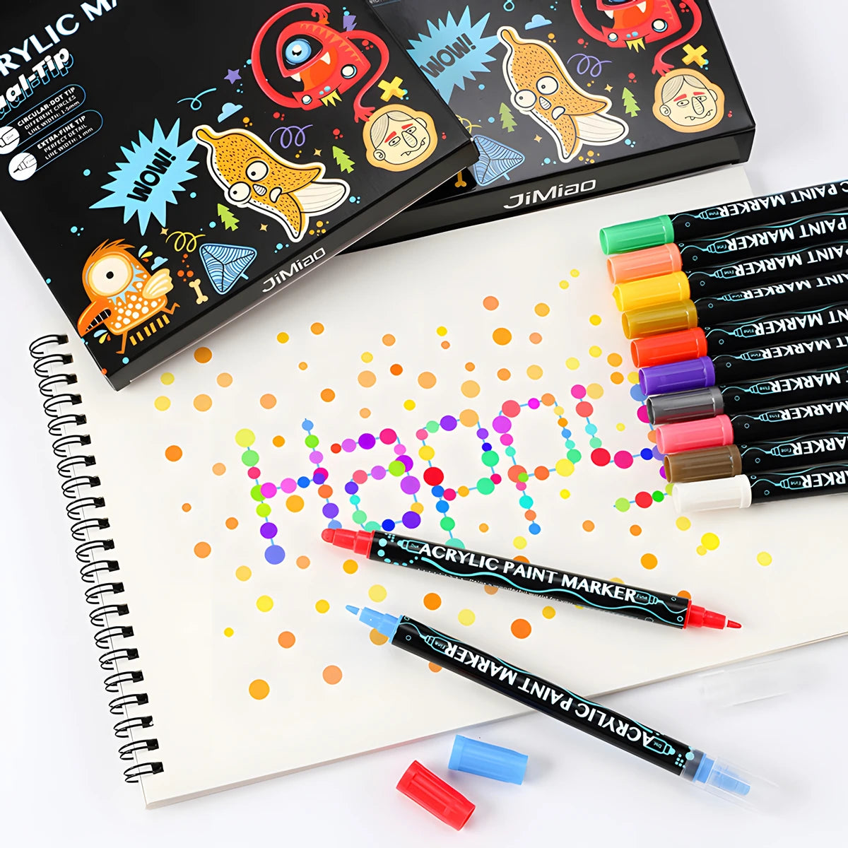 CowLost | markers-product_id-12-36-colors-dual-tip-acrylic-paint-markers-permanent-ink-art-pens-portable-coloring-set |4