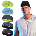 CowLost | 4-5pcs-sweatband-for-men-women-elastic-sport-hairbands |1