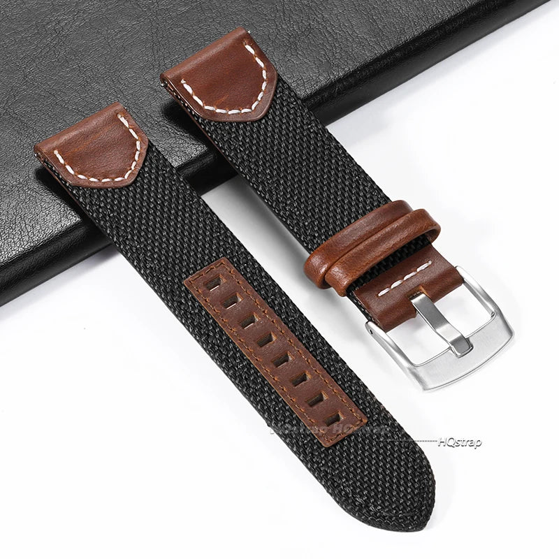 CowLost | product_id-canvas-nylon-leather-strap-for-samsung-galaxy-watch-6-5-4-universal-20mm-22mm-band-for-seiko-casio |16