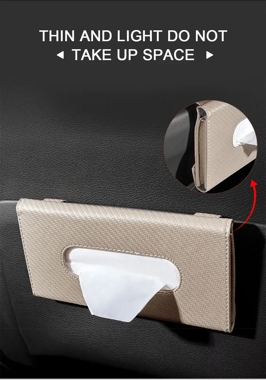 CowLost | tissue-paper-product_id-universal-car-sun-visor-tissue-box-storage-bag-carbon-fiber-sunshade-plate |11