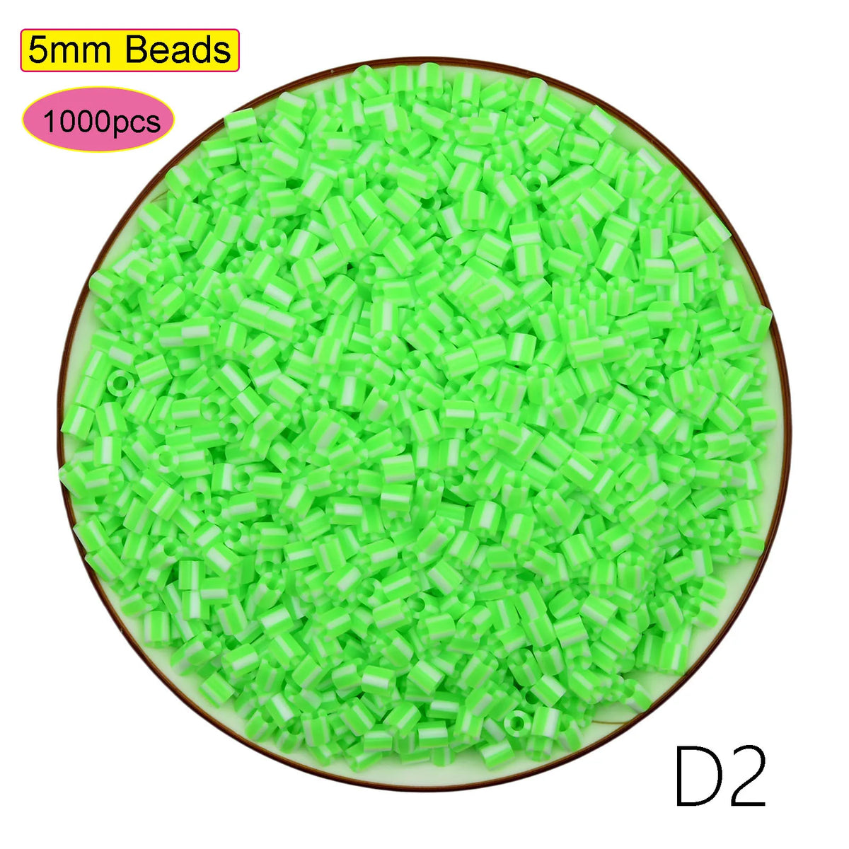 1000pcs 5.0mm Midi Perler Hama Iron Magnetic Beads DIY Puzzle Toy Gift