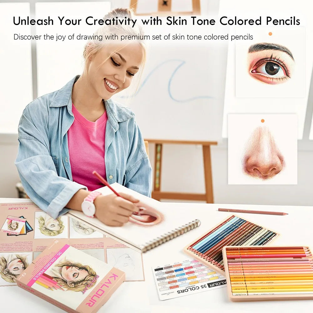 CowLost | product_id-kalour-35pcs-skin-tone-oil-based-wood-pencils-for-painting |8