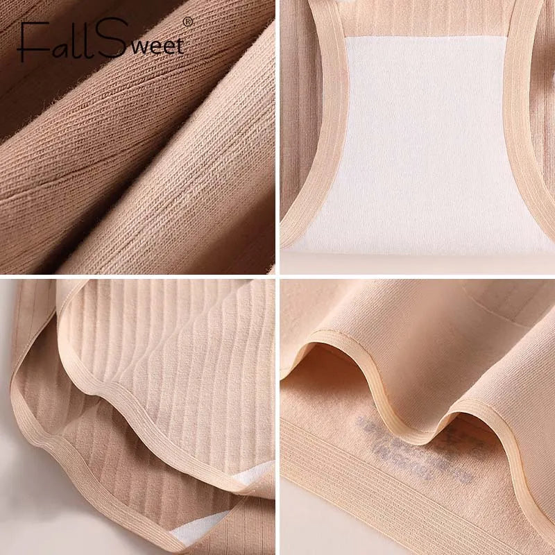 CowLost | product_id-fallsweet-3pcs-womens-plus-size-seamless-mid-rise-cotton-briefs |5