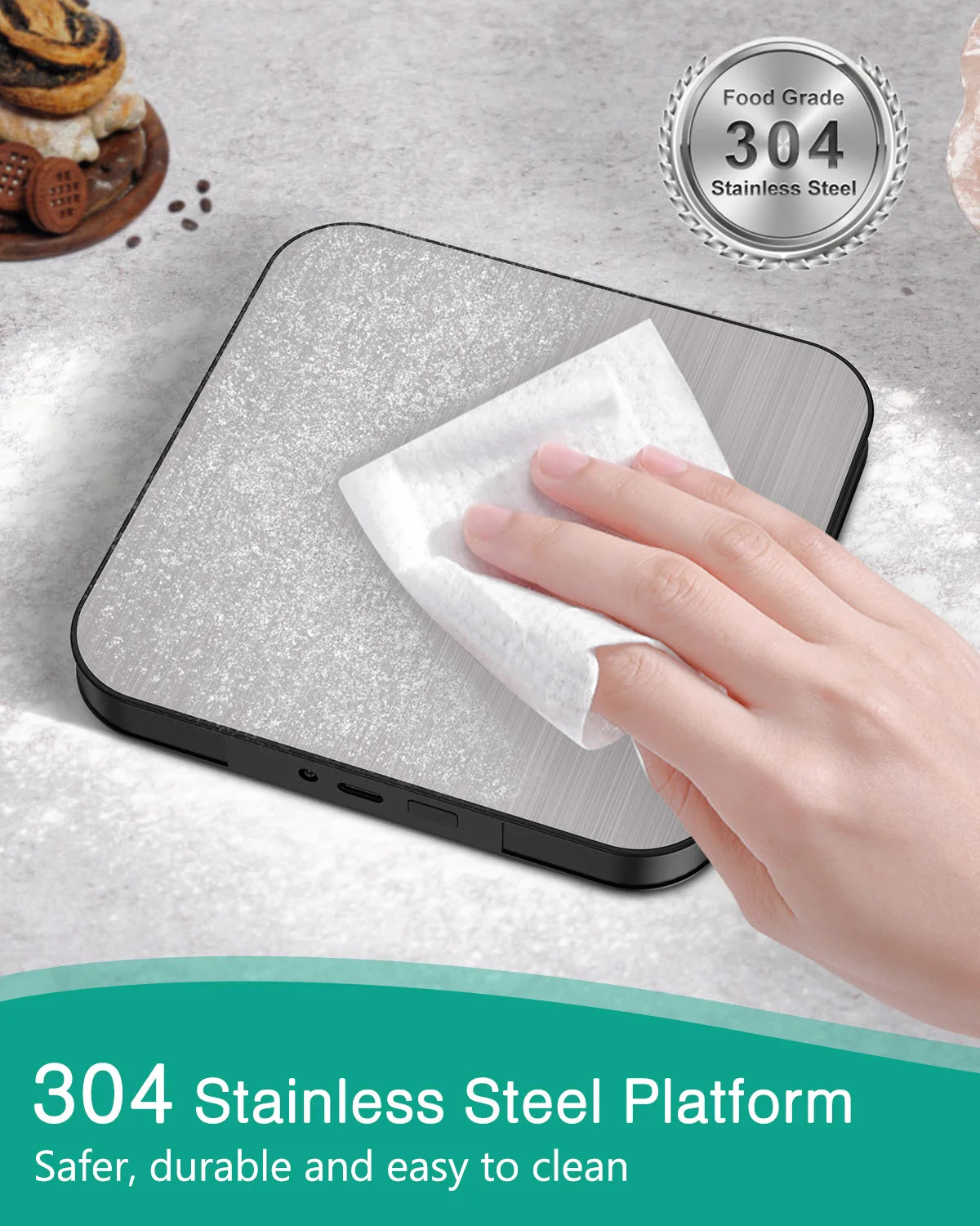 15KG Wireless Magnetic Digital Kitchen Scale with Remote LCD Display for Baking and Cooking