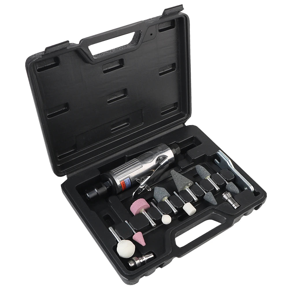 CowLost | grinding-polishing-machine-kit-air-grinder-mill-engraving-tool-1-4-1-8-16pcs-pneumatic-die-grinder-air-die-grinder |6