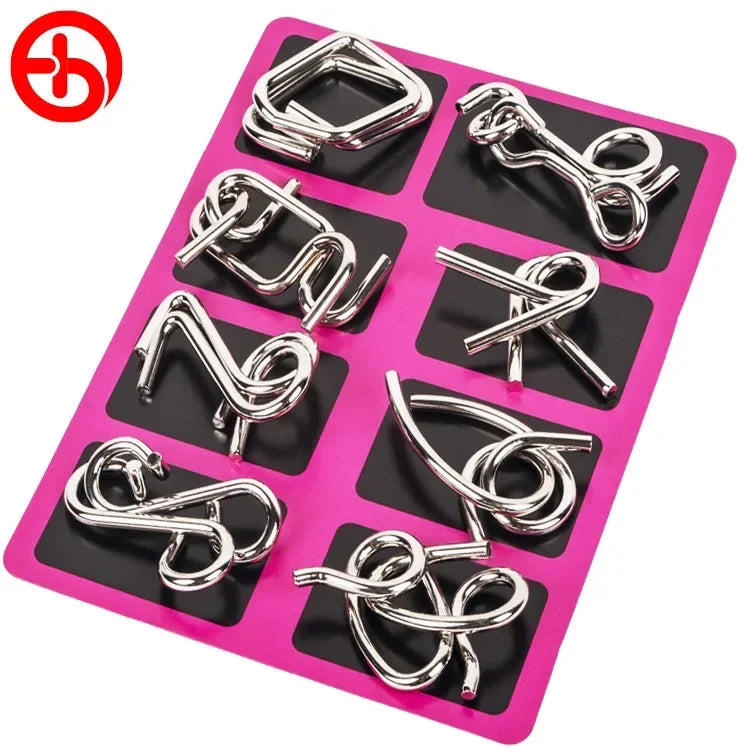 CowLost | product_id-8-piece-metal-montessori-wire-brain-teaser-puzzle-set-for-kids-adults-educational-game |8