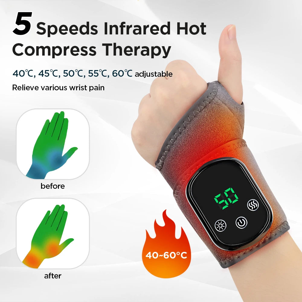 CowLost | electric-hand-wrist-massager-5-levels-hot-compress-3-levels-vibration-massage |2