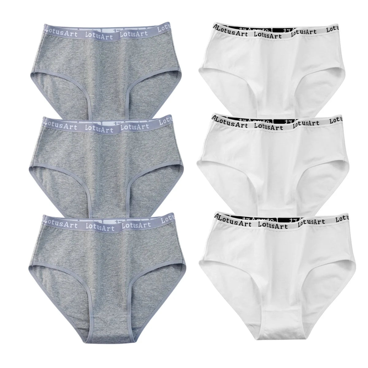 CowLost | product_id-6pcs-women-s-high-rise-seamless-cotton-briefs-m-2xl-solid-colors |21