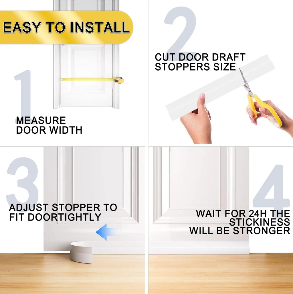 CowLost | 1-2m-door-draft-stopper-sweep-under-door-gap-filler-seal-strip |13